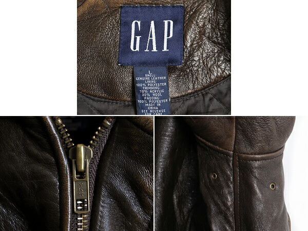 オールドギャップ レザージャケット 襟付き キルティング 極美品