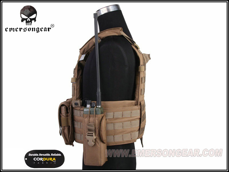 楽天市場】EMERSON LBT6094Aスタイル プレートキャリア 3ポーチ付 CB