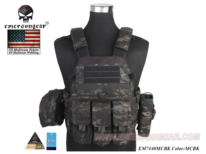 楽天市場】EMERSON LBT6094Aスタイル プレートキャリア 3ポーチ付