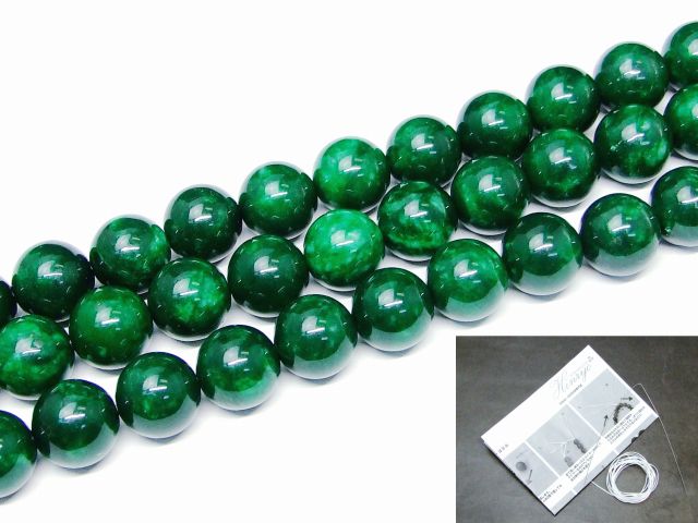 楽天市場】g3-7M 18mm A 緑翡翠 グリーンヒスイ ジェイド ジェード 1連