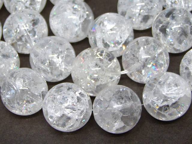 楽天市場】g3-1647E 虹入り 16mm～17mm クラック水晶 爆裂水晶