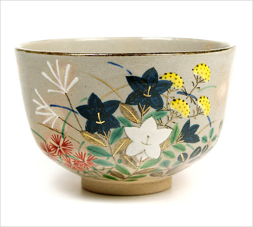 A 74 茶道 茶碗 乾山秋草・閑粋作 ( 新品未使用品 ) A 74 茶道 茶碗