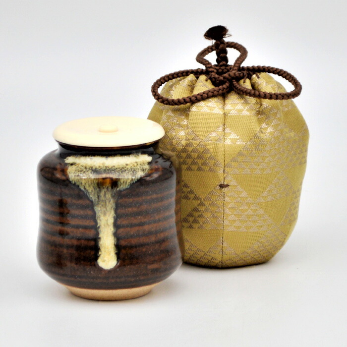 楽天市場】【茶道具】茶入 中興名物 翁手 陶若窯作 ラクト蓋 桐箱入り