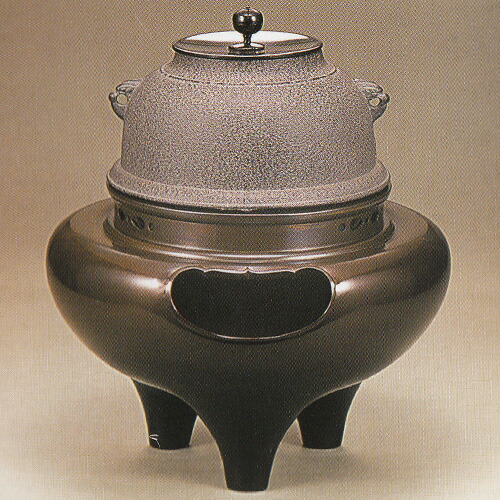 □唐銅朝鮮風炉 / 釜師 菊池政光 茶釜 / 電熱器 セット 唐銅風炉