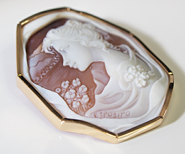 楽天市場】「エスポジート」シェルカメオ K18枠【質屋出品】【送料無料