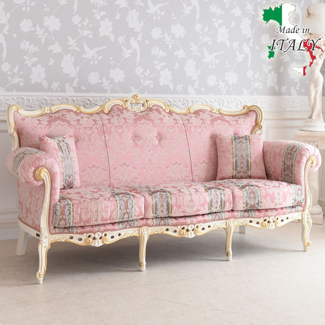 楽天市場】ロココ 調 ソファー ソファ アンティーク 調 3人掛け