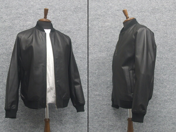 レザー ボンバージャケット M ツギハギジャン シープスキン 羊革 ma1
