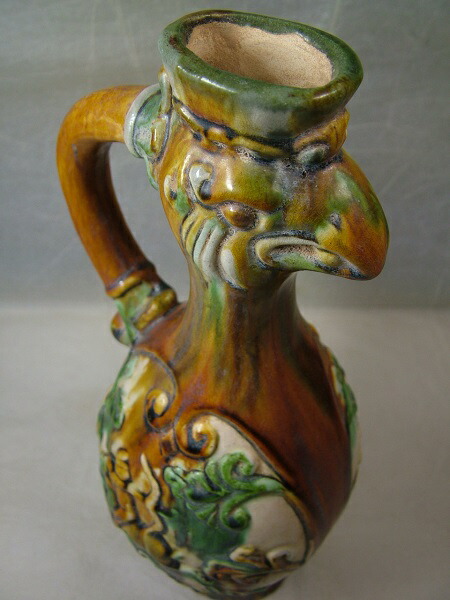 唐三彩 特大皮囊壺 骨董品 陶芸 壺 アンティーク 陶器 Yahoo