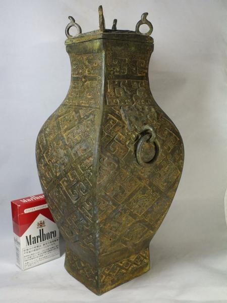 中国古美術 商周 青銅器 四龍樽 禮器 酒器 地方 龍紋