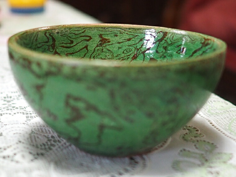 楽天市場】【練り 唐三彩 緑釉 茶碗 練唐三彩 中国唐時代 練り込み