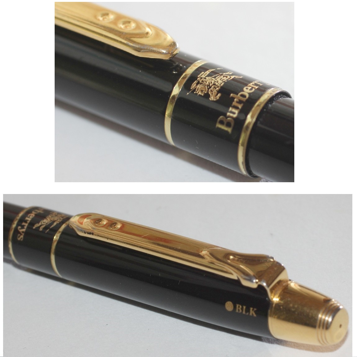 楽天市場】【中古】本物美品バーバリーの2色のボールペンにシャープ