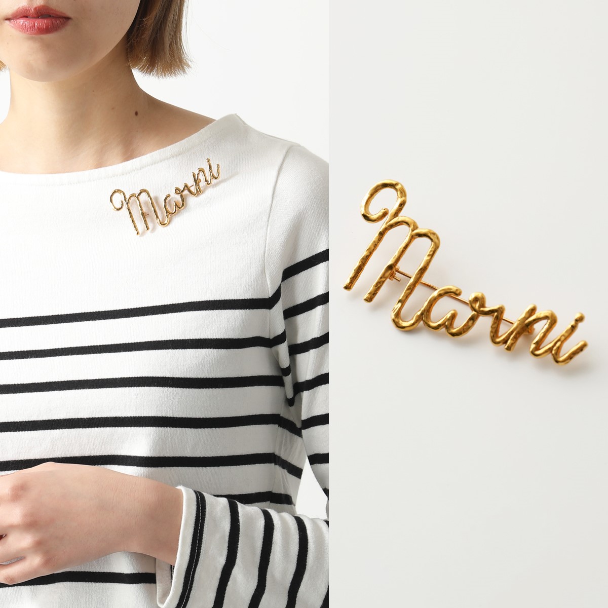 楽天市場】MARNI マルニ ブローチ SPMV0106A0 M2000 レディース ロゴ