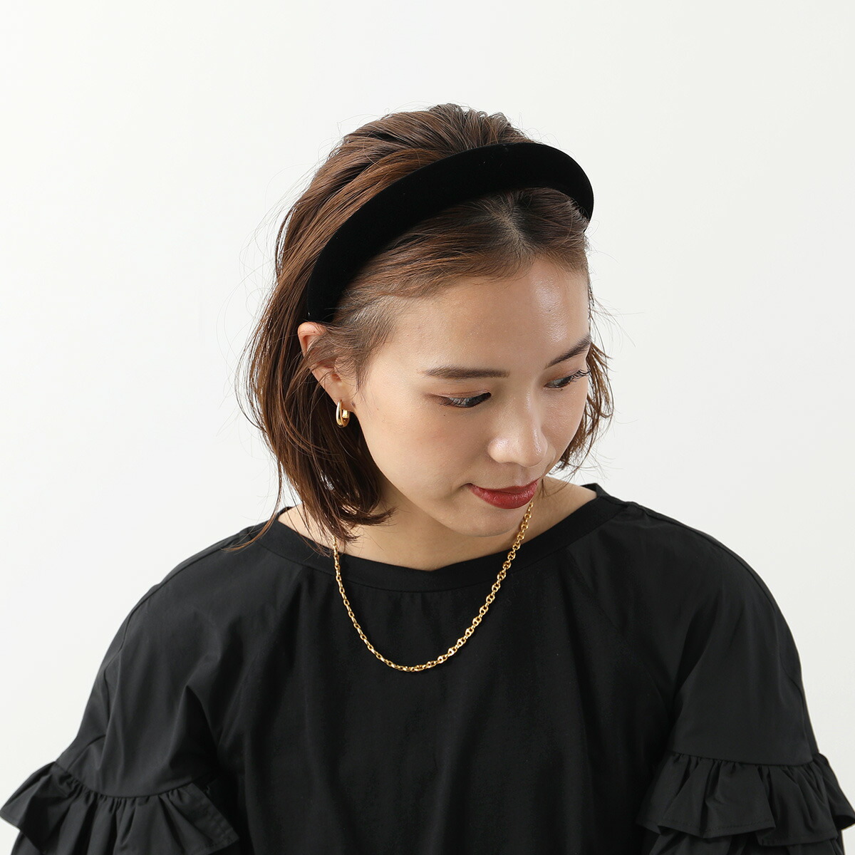 ALEXANDRE DE PARIS ベルベットヘアバンド