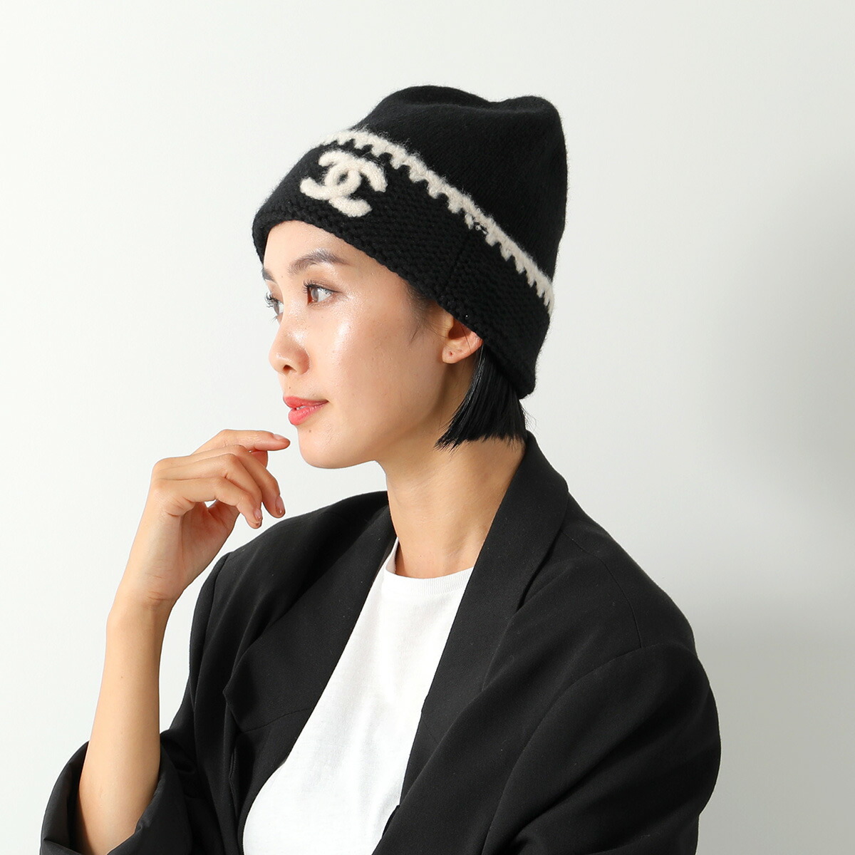 楽天市場】CHANEL シャネル ニット帽 AA9203 B13196 レディース