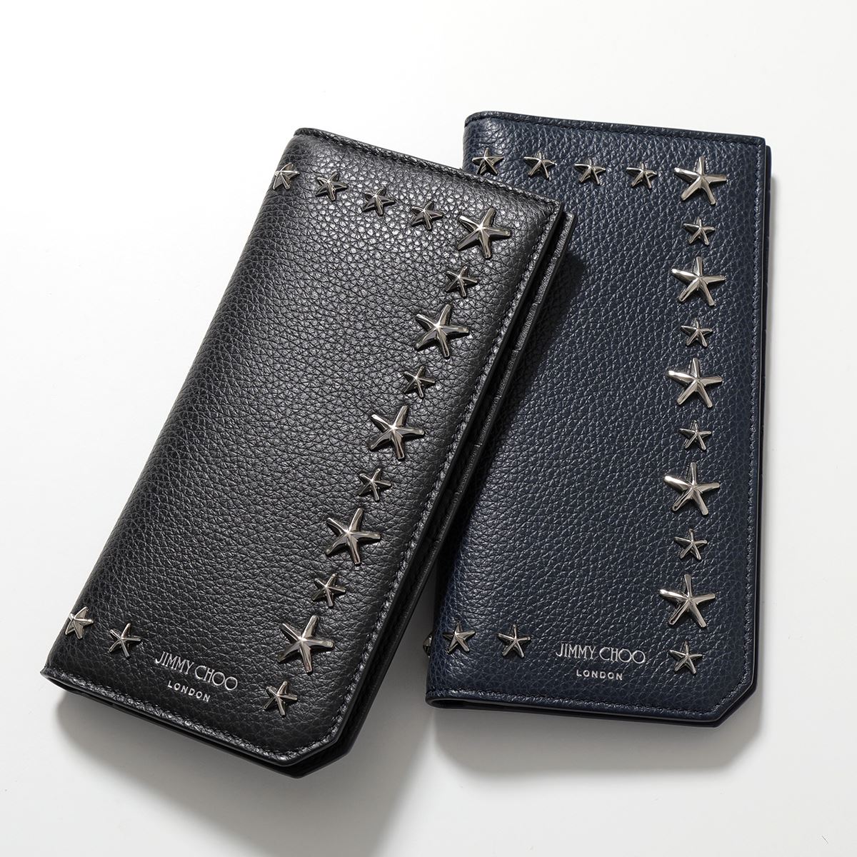 ジミーチュウスタッズ財布2つ折り財布本革