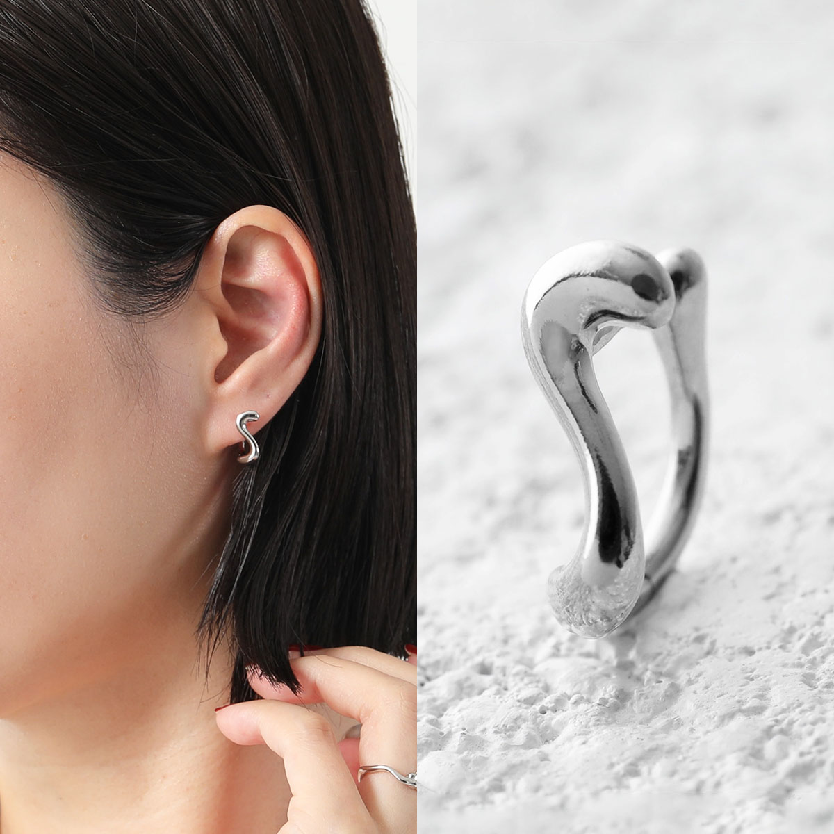 楽天市場】MARIA BLACK マリアブラック ピアス Lotus 9 Huggie