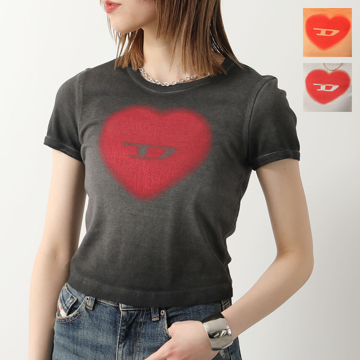 楽天市場】DIESEL ディーゼル Tシャツ T-ELE A12836 0SQAD レディース