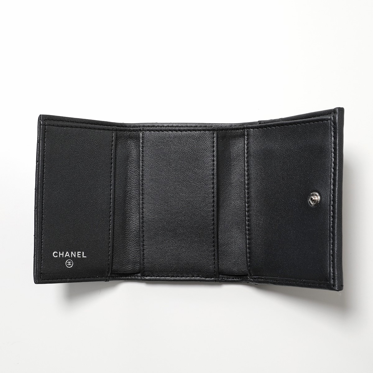 楽天市場】CHANEL シャネル 三つ折り財布 SO BLACK ソーブラック