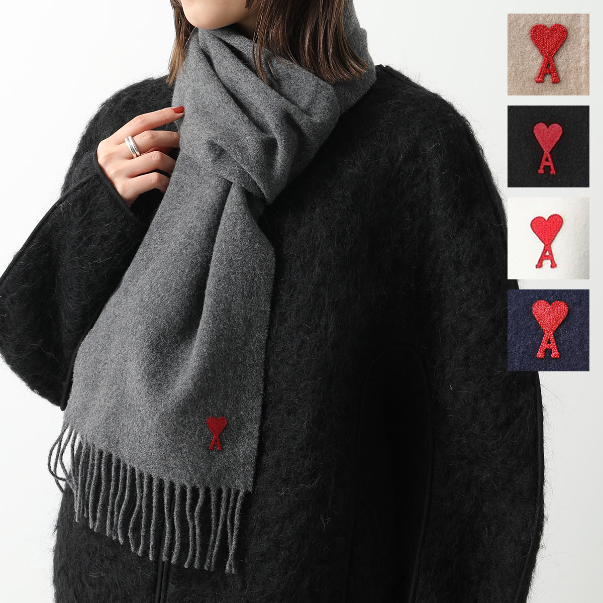 ら*ん様 アミ パリス クラシックマフラー 新品 イタリア正規品 楽天