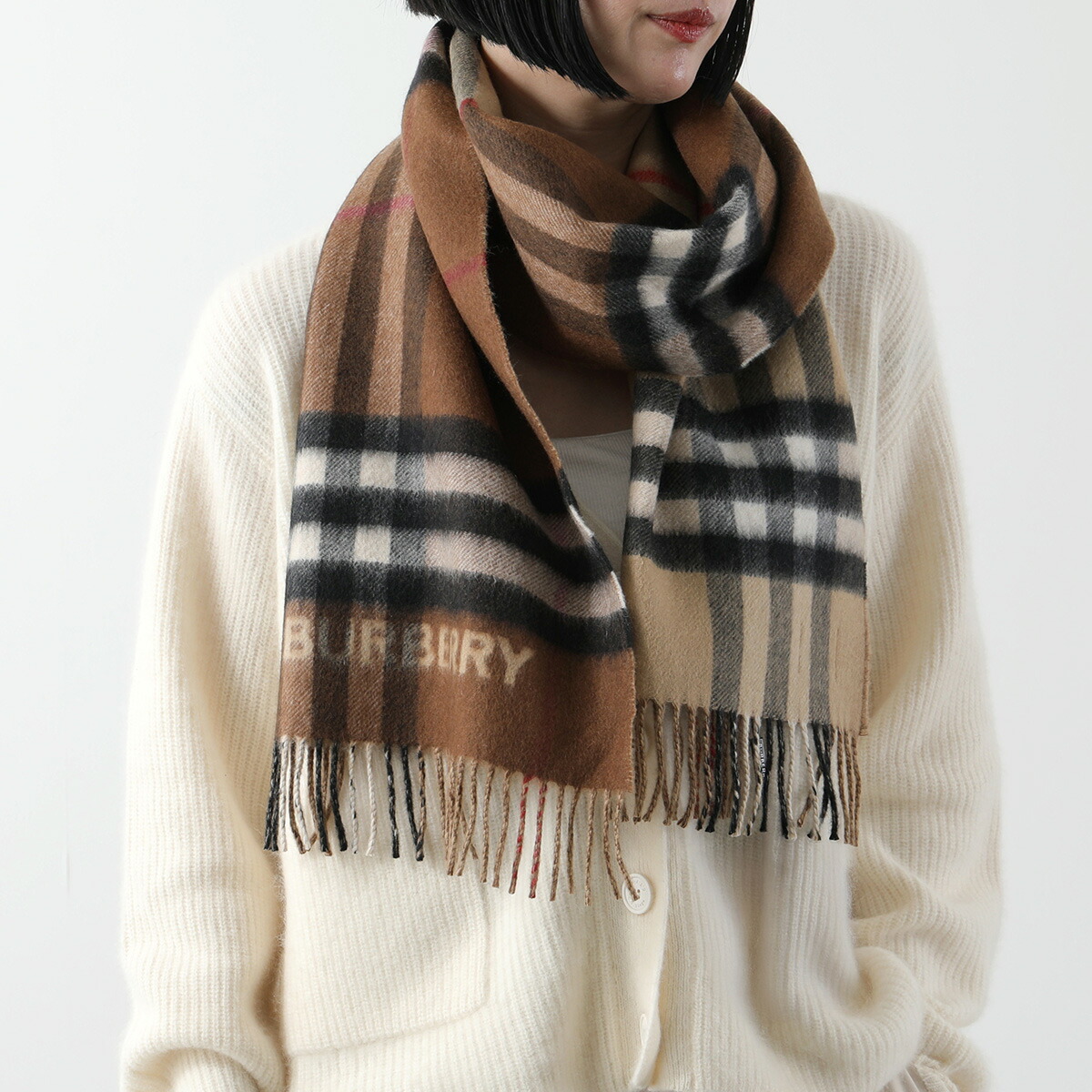 BURBERRYバーバリーカシミヤダブルフェイスマフラー