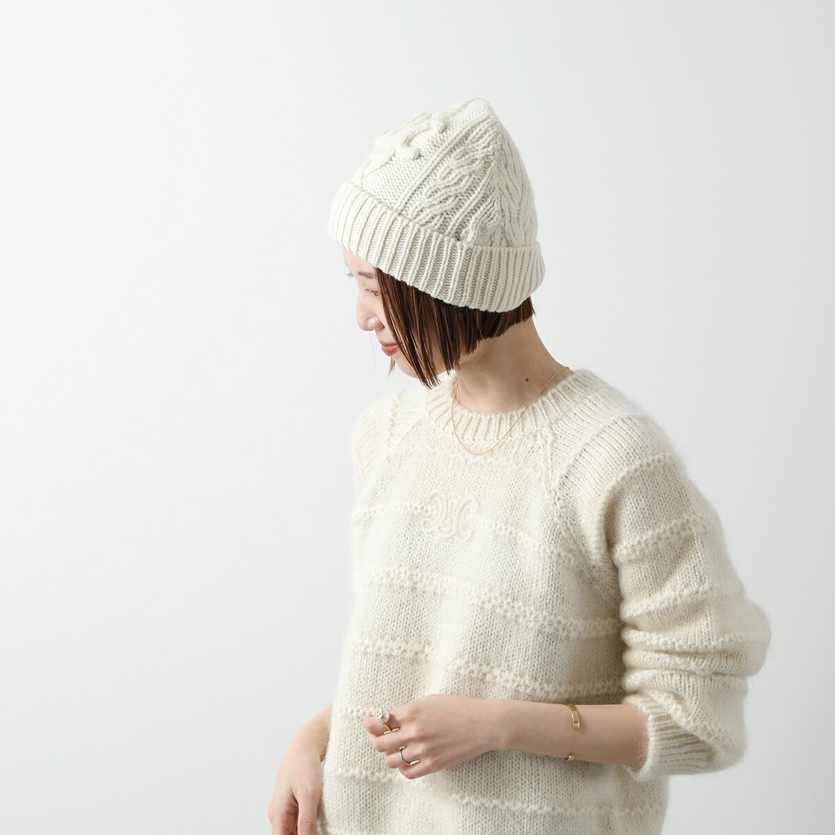 楽天市場】CELINE セリーヌ ニット帽 2AD760K34.01OW レディース