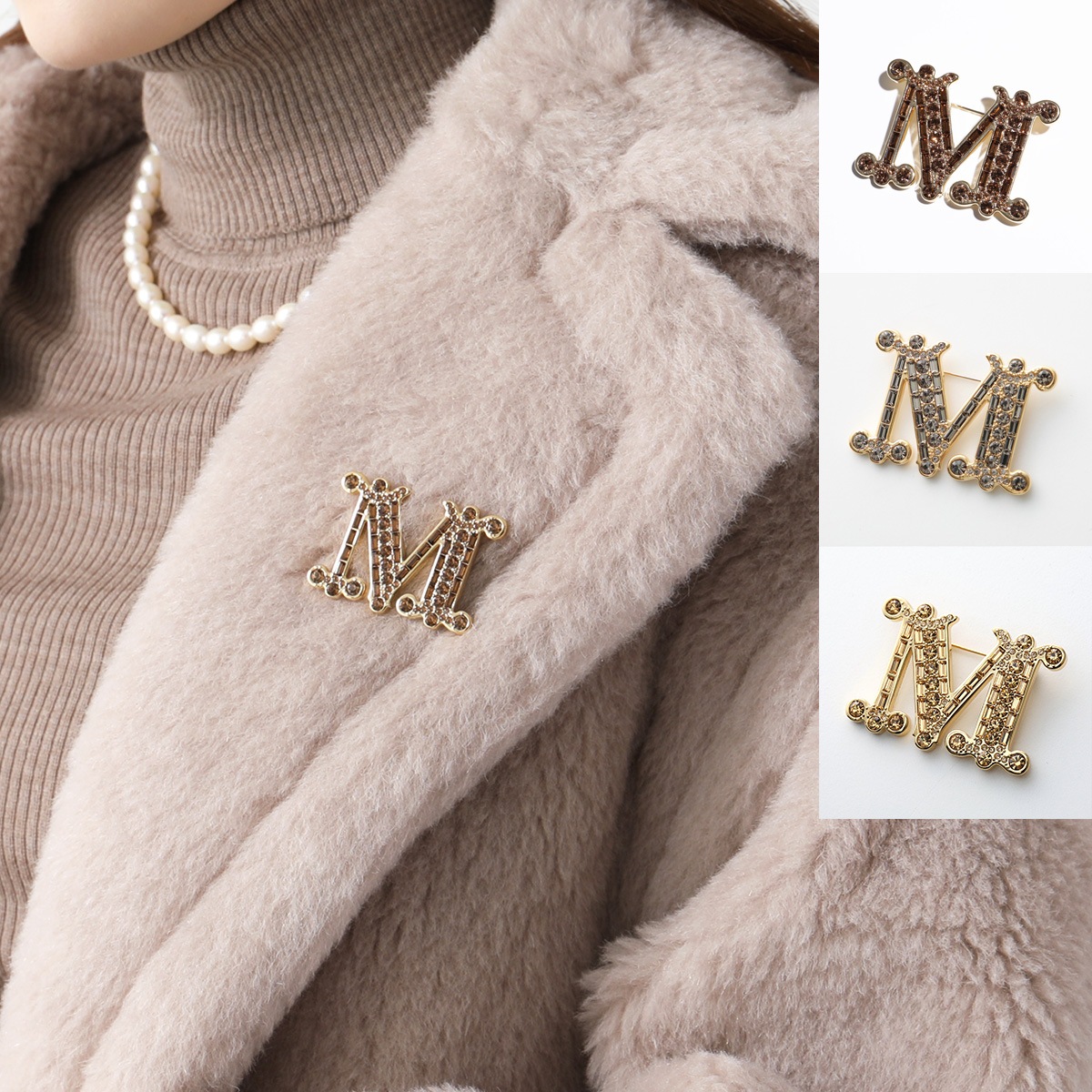 今季☆完売☆Max Mara☆マックスマーラ☆クリスタル☆ブローチ