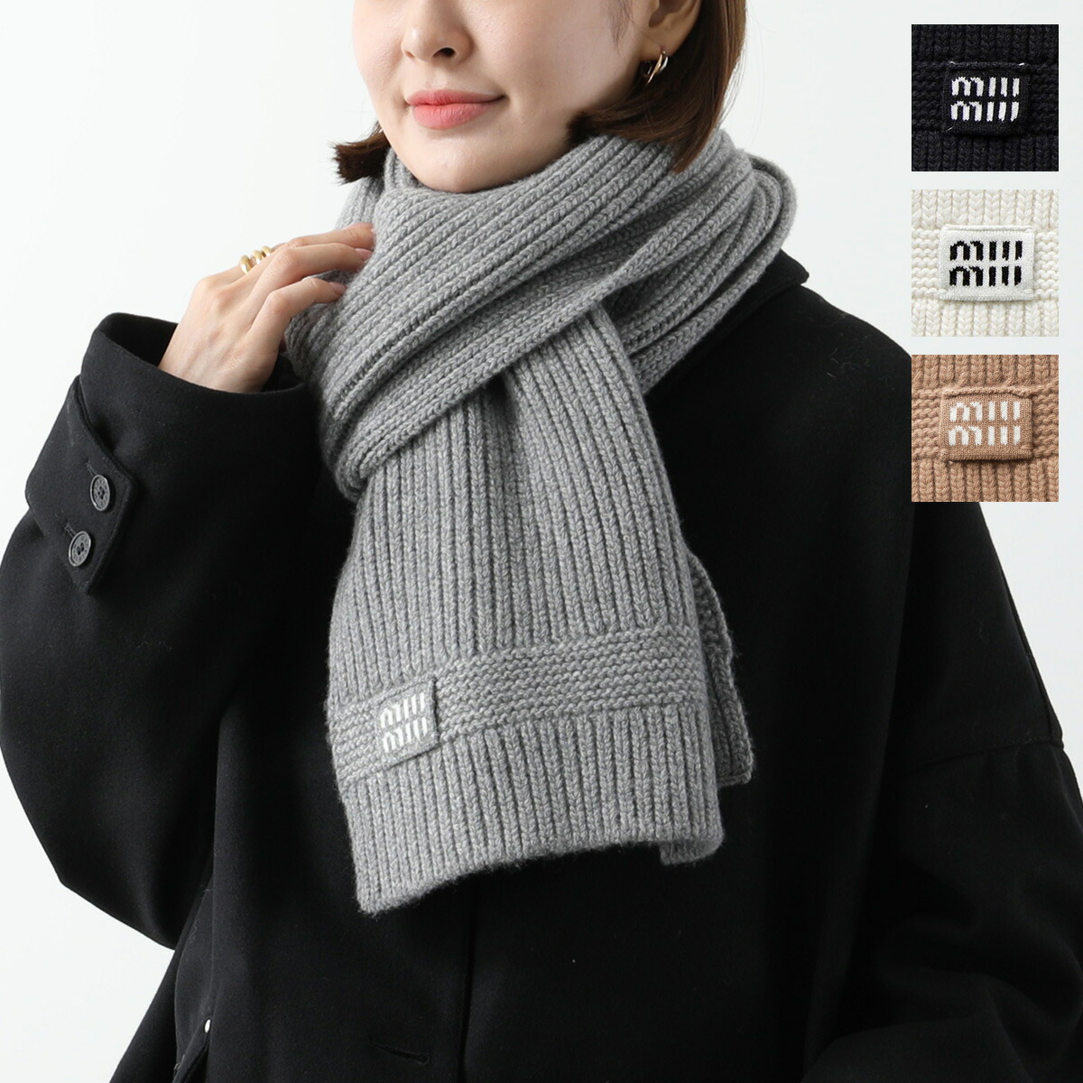 楽天市場】MIUMIU ミュウミュウ マフラー 5FS048 2F8S レディース