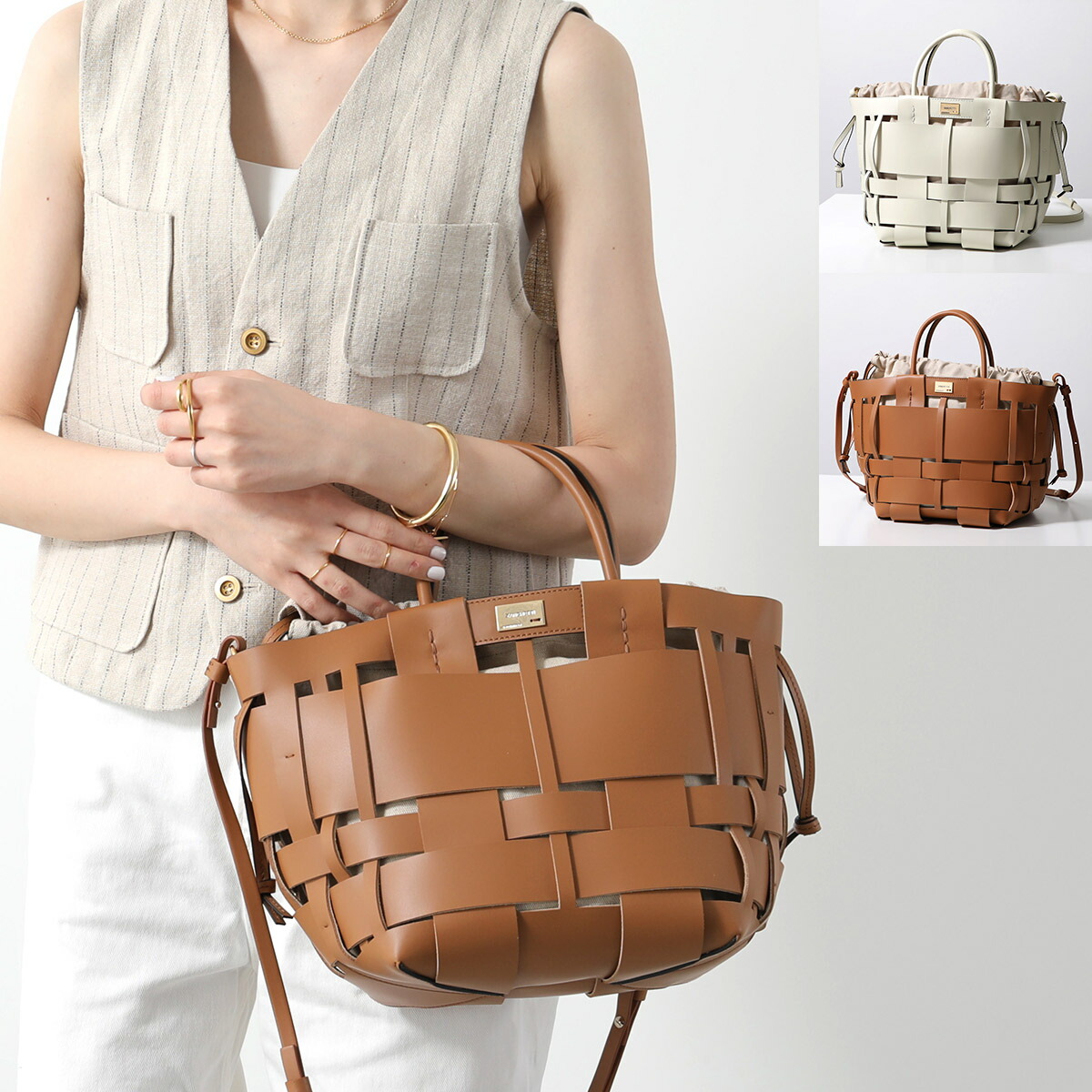 楽天市場】ZANCHETTI ザンケッティ トートバッグ WOVEN MIDI SHOPPER
