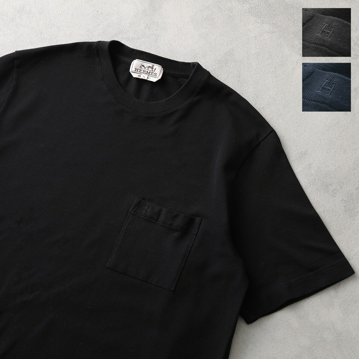 楽天市場】HERMES エルメス Tシャツ Broderie H 「H」刺繍 H072025HA