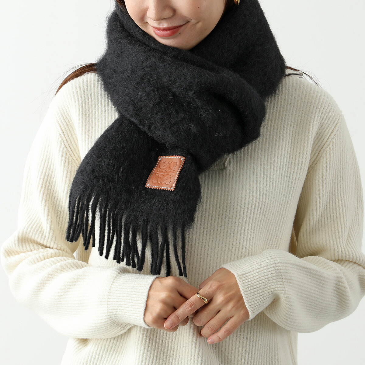 ロエベLOEWE モヘアマフラー人気美品