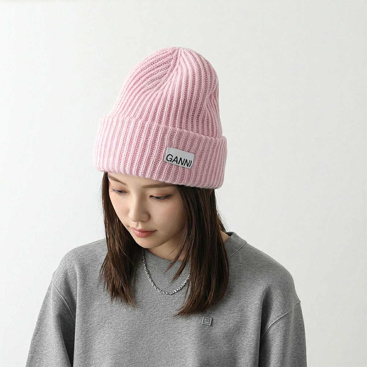 ganni multicolore Logo beanie ガニー ビーニー ganni multicolore