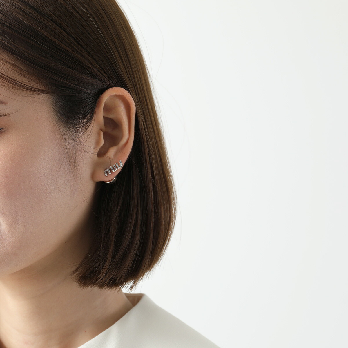 楽天市場】MIUMIU ミュウミュウ ピアス 5IO059 2DNC レディース