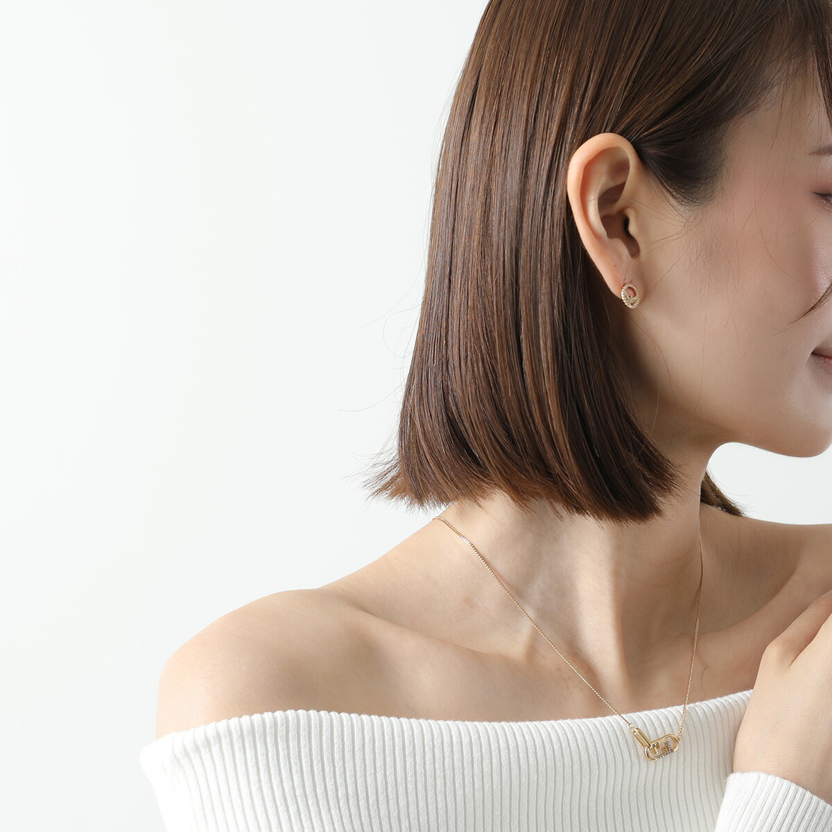 楽天市場】FENDI フェンディ ピアス F IS FENDI 8AG738 6DM レディース