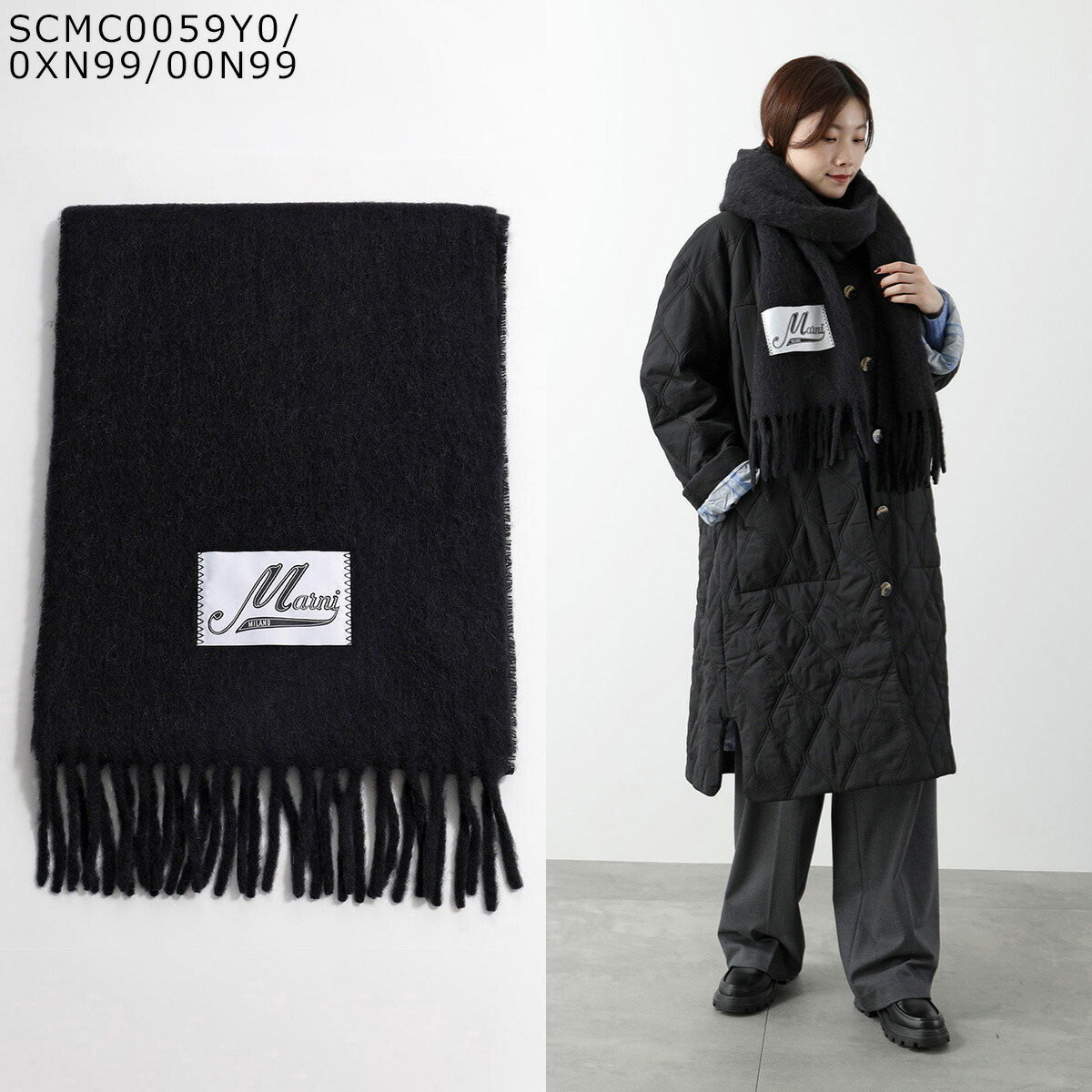 楽天市場】MARNI マルニ マフラー SCMC0059Y0 ASZC0005A0 UTW918