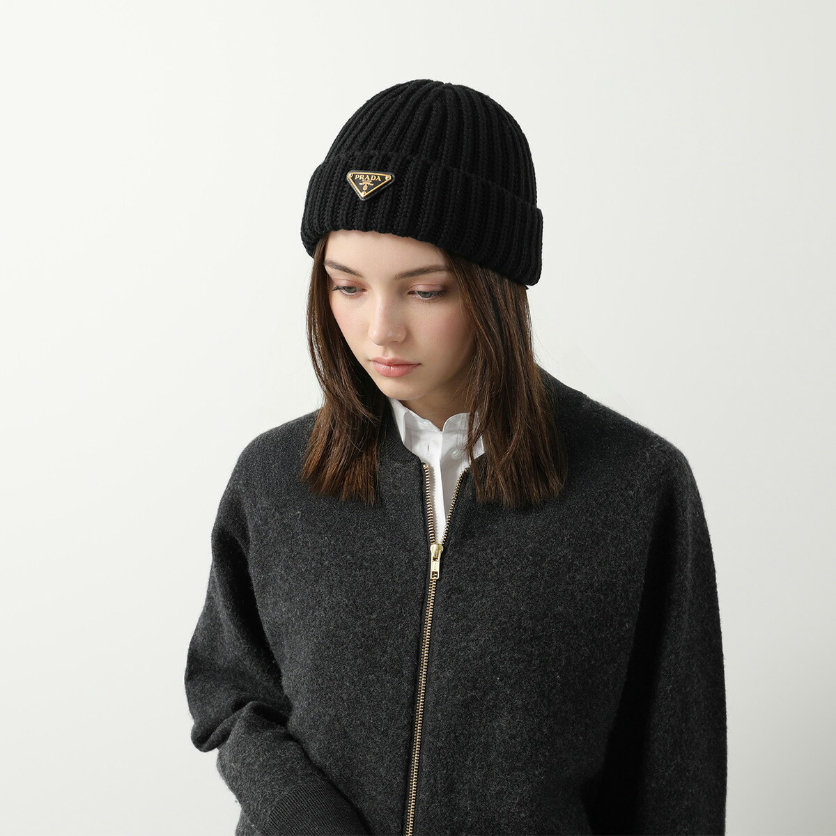 楽天市場】PRADA プラダ ニット帽 1HC390 2DZL レディース