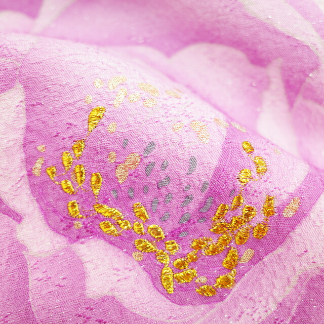 楽天市場】【中古】 振袖 着物 正絹 袷 金彩加工 刺繍 銀通し 黒 紫