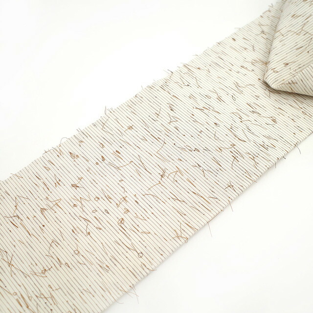 楽天市場】【新古品】 名古屋帯 未使用 正絹 九寸 全通 網織紬 ひげ紬