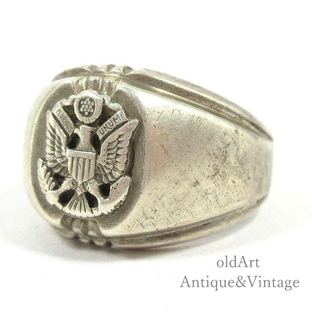 米陸軍 1940～1950年代？ スターリングシルバー 指輪 米陸軍 1940