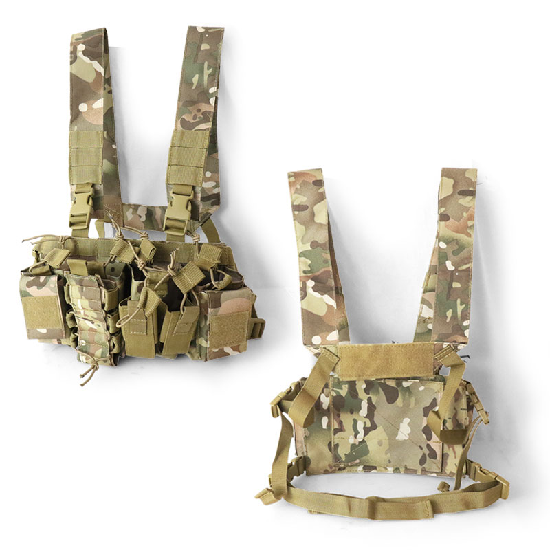 迷彩 チェストリグ 3ポケット