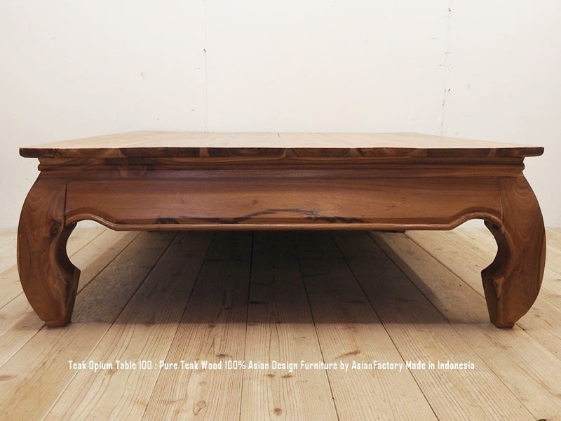 楽天市場】アジアンテーブルチーク無垢材 オピウムテーブル100cm×100cm