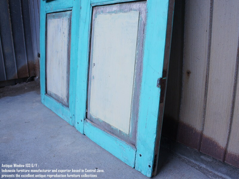 楽天市場】アンティーク 窓枠 103cm G/Y 一点物 インドネシアの古民家