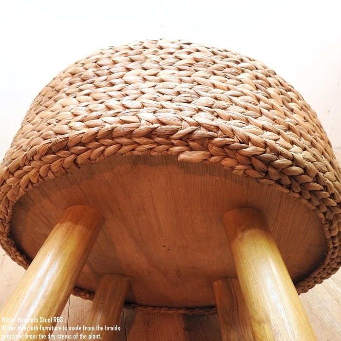 楽天市場】ウォーターヒヤシンス ラウンドスツール 63R アジアン家具