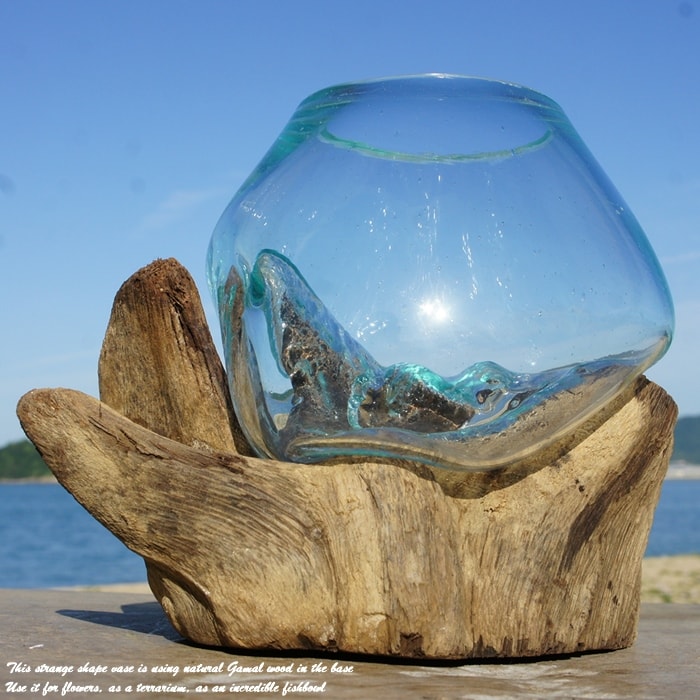 流木ガラスオブジェ大B 花瓶 金魚鉢 ガーデニング テラリウム 水槽