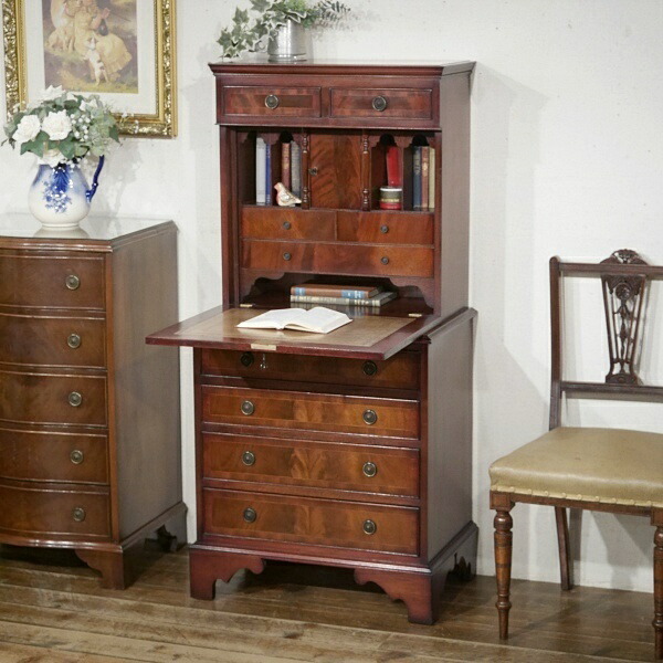 イギリス クラシック オーク ライティングビューロー 書斎机