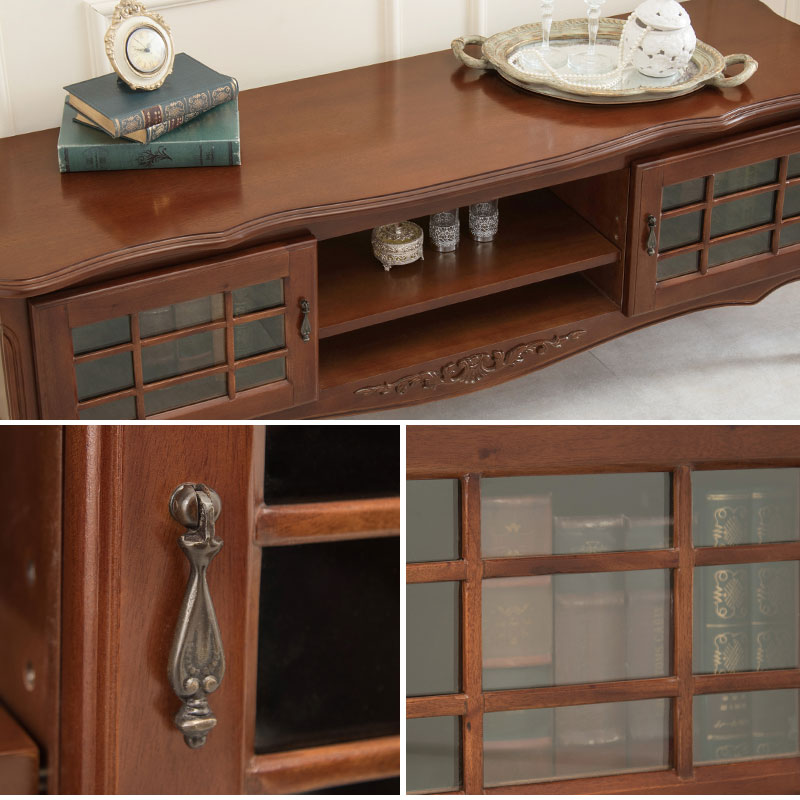 楽天市場】アンティーク風 猫脚TVボード 幅139cm【Kitty Brown】キティ