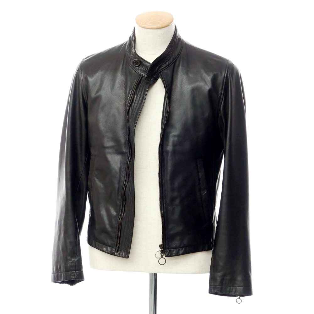 SERAPHINセラファンレザーライダースジャケット ブラックサイズ48