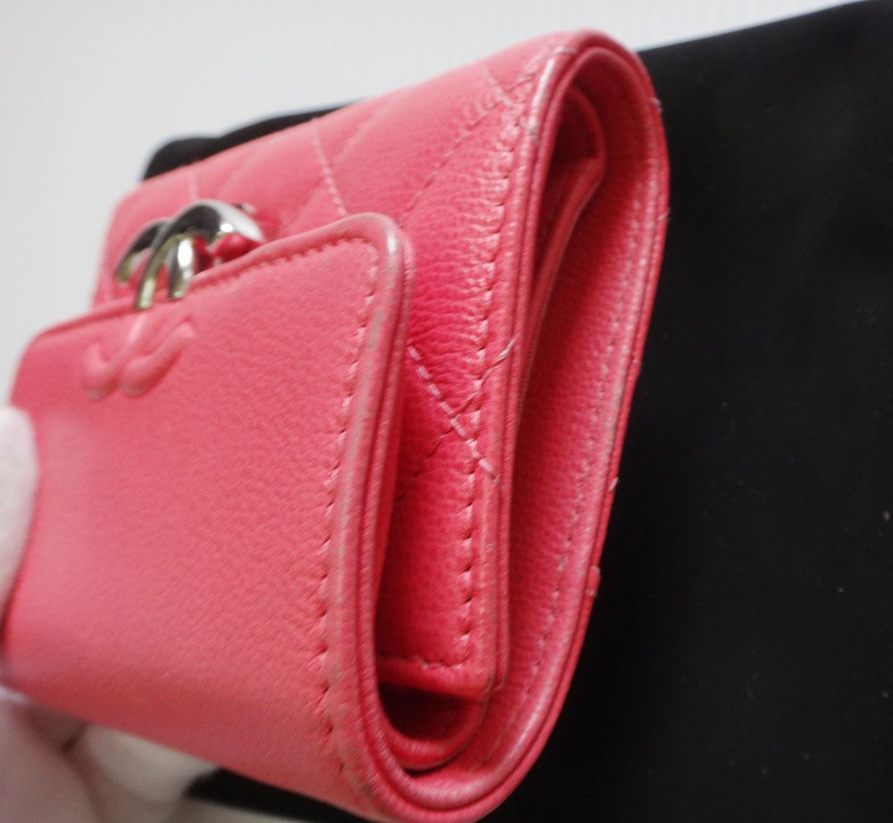 楽天市場】美品 CHANEL シャネル財布 キャビアスキン ハーフココ 折り