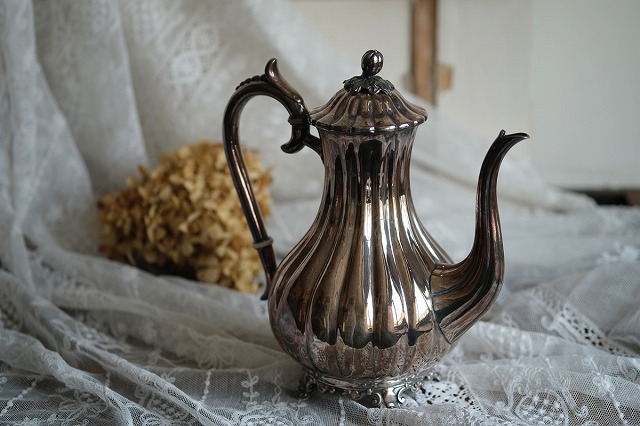 楽天市場】フランス アンティーク ティーポット シルバープレート F11