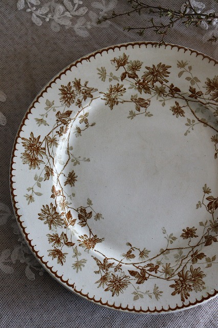 フランスアンティーク クリスタル プレート ラリック イヤープレート