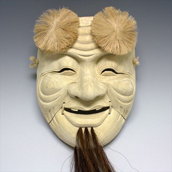 楽天市場】楠面 翁面 木彫り 能面 お面 壁掛け用 [Ryusho] : 龍祥本舗